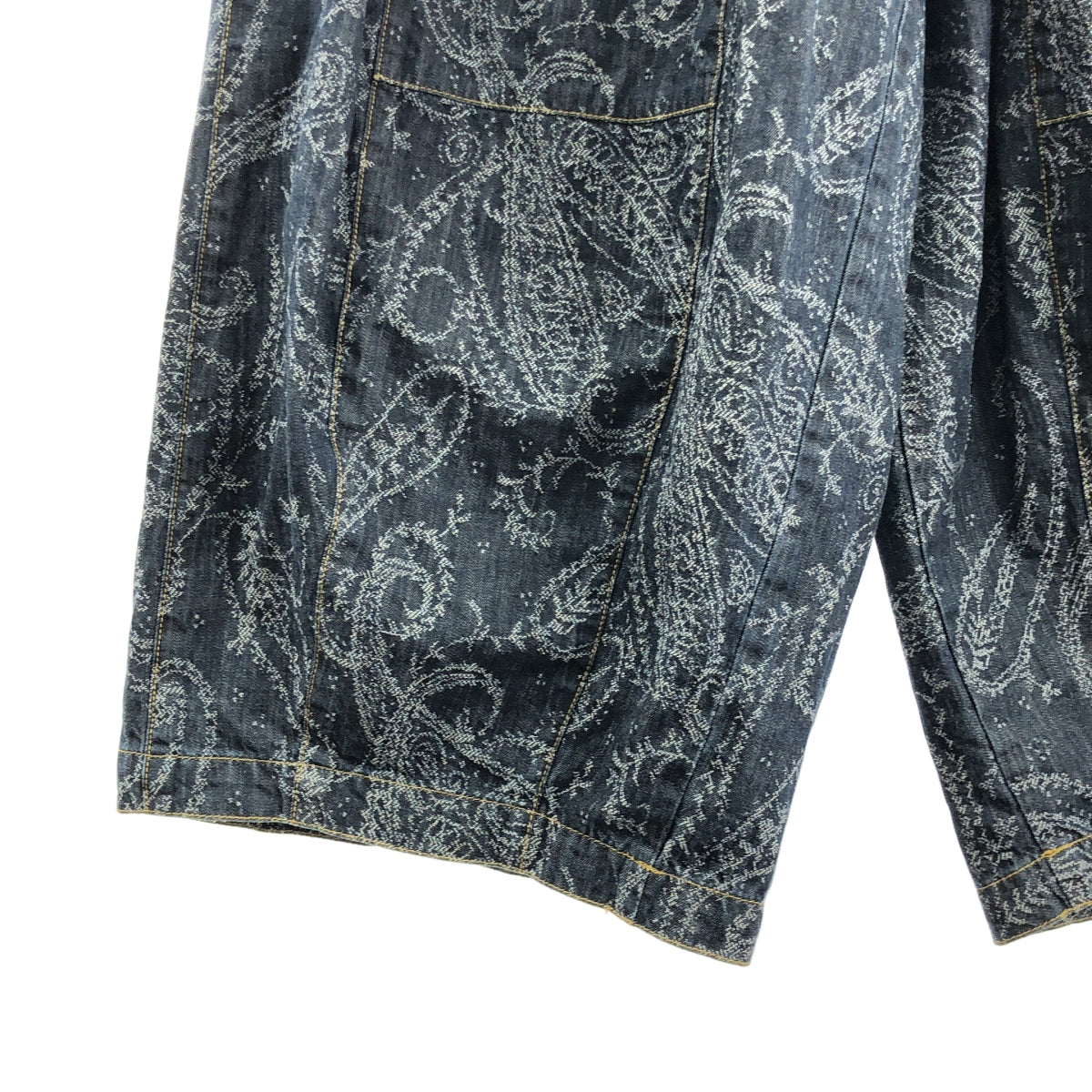 Needles / 니들스 | HDPant - 8oz Denim / Paisley Jq. / 자카드 데님 드로스트링 히자델 와이드 풍선 팬츠 | 1 |