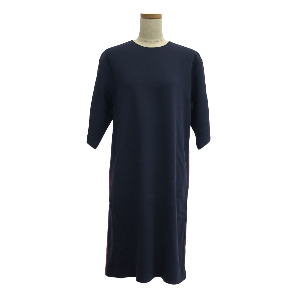 GUCCI / グッチ | 2018AW | アレッサンドロ・ミケーレ期 シェリーライン レーヨン ドレス ワンピース | 42 | ネイビー/レッド | レディース
