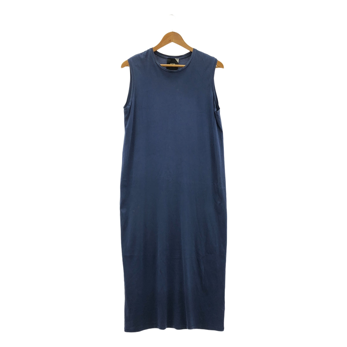 ATON / 에이턴 | 코튼 크루넥 컷소우 원피스 | 02 | 네이비 | 여성