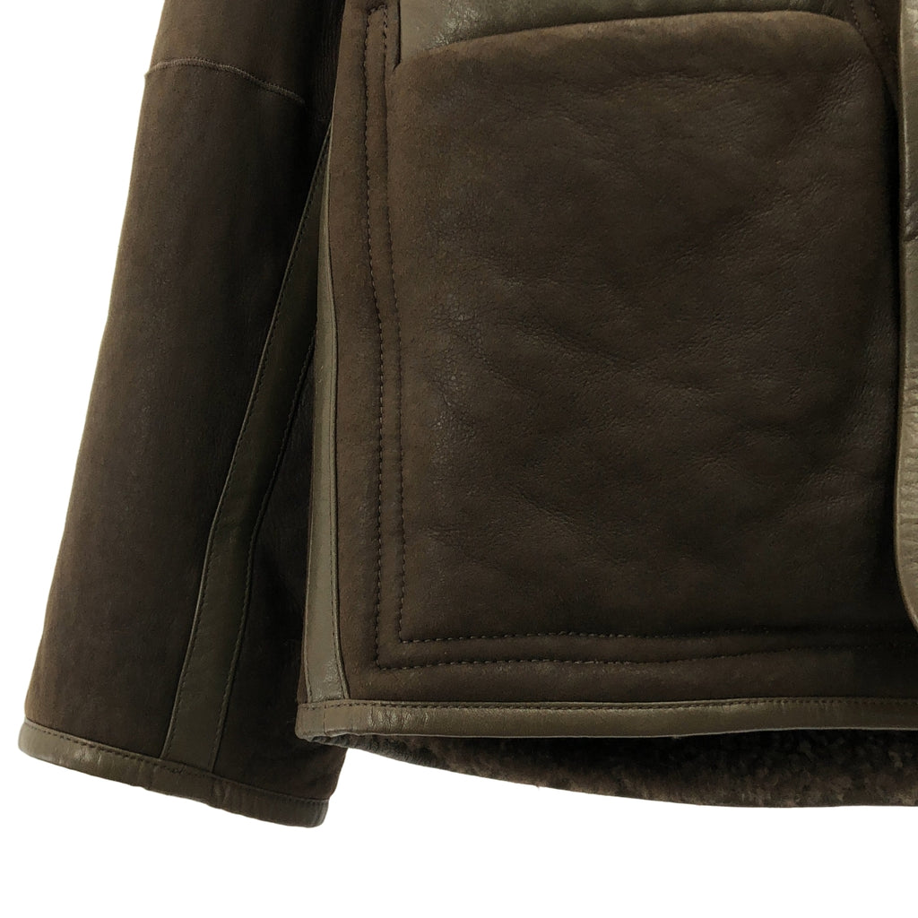 LEMAIRE / ルメール | レザー ムートン リバーシブル シアリングジャケット | 48 | メンズ