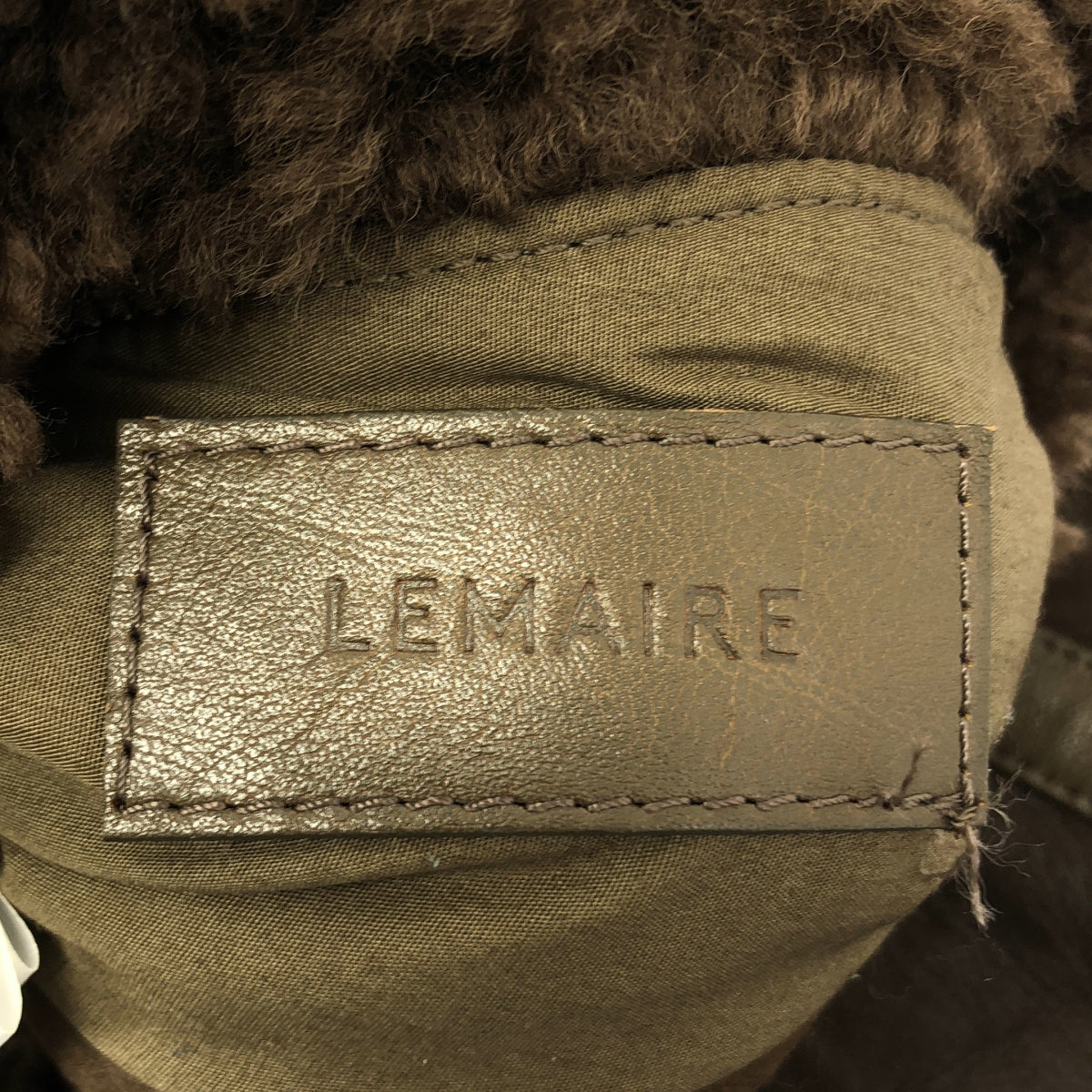 LEMAIRE / ルメール | レザー ムートン リバーシブル シアリングジャケット | 48 | メンズ