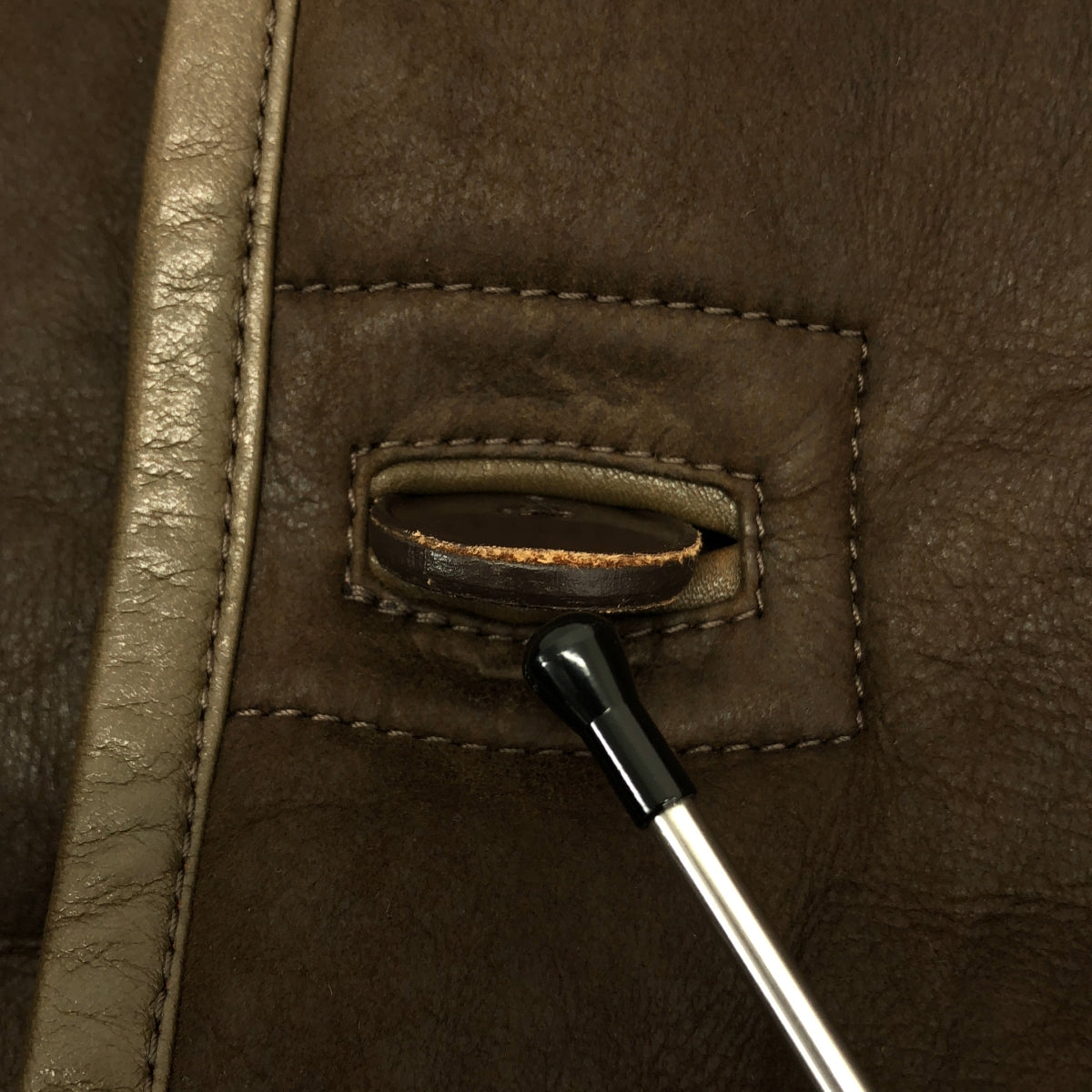 LEMAIRE / ルメール | レザー ムートン リバーシブル シアリングジャケット | 48 | メンズ