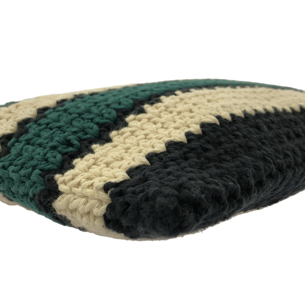 【미품】 MARNI / 마르니 | MARKET CROCHET BAG / 크로쉐 니트 핸드백 | 그린 / 블랙 / 아이보리 계 | 여성