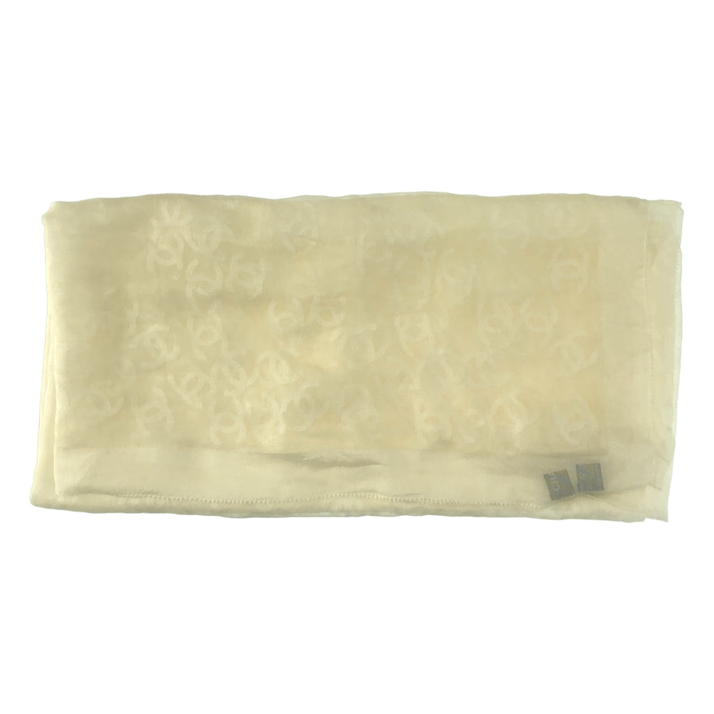 CHANEL / シャネル | ココマーク シルク混 総柄 ストール |