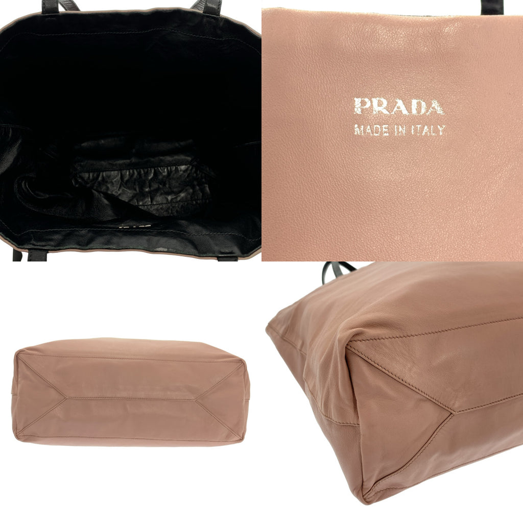 PRADA / 프라다 | 뒤집을 수있는 가죽 로고 핸드 토트 백 |