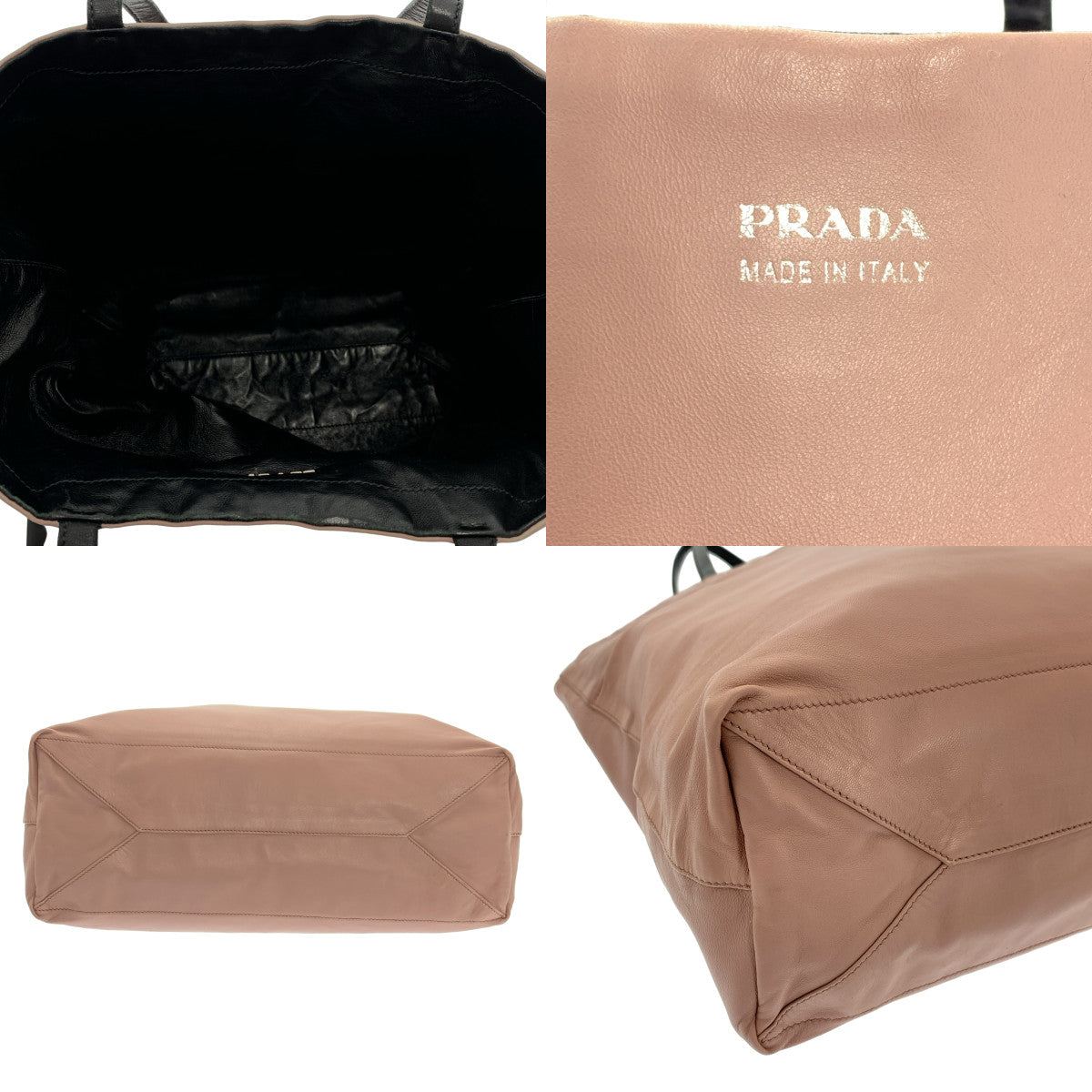 PRADA / 프라다 | 뒤집을 수있는 가죽 로고 핸드 토트 백 |