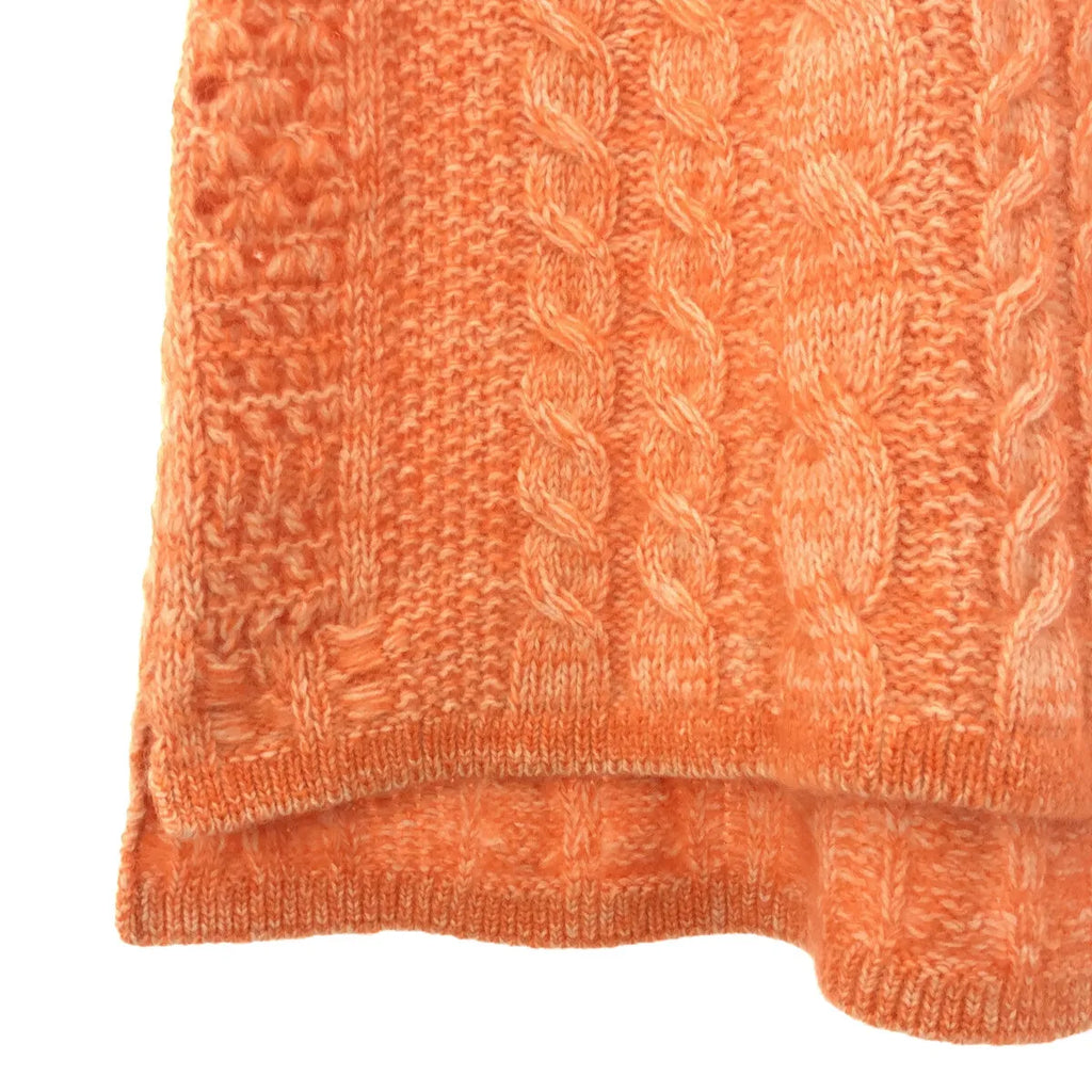 【신품】 Mame Kurogouchi / 마메쿠로고우치 | 2021AW | Multi-Pattern Cable Sleeveless Knitted Vest 니트 베스트 | 2 | 오렌지 | 여성