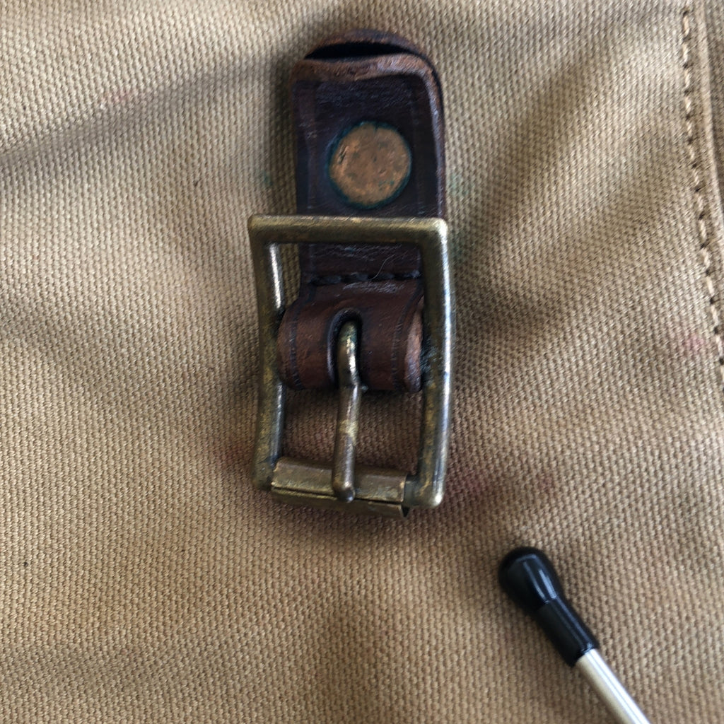 RRL / 雙 RL |帆布×皮革肩背包 帆布皮革肩背包 |米色/棕色|男士