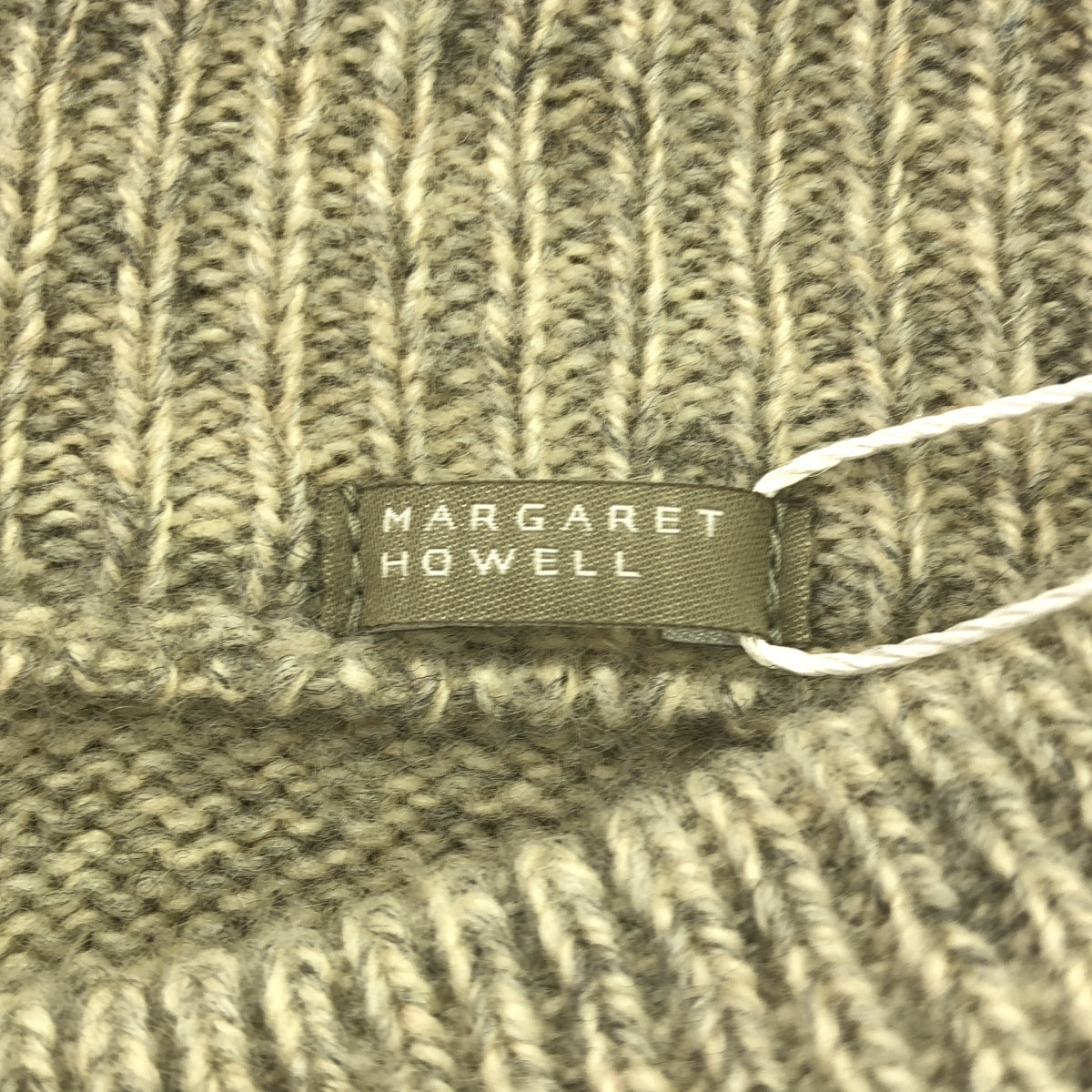 MARGARET HOWELL / マーガレットハウエル | ウール カシミヤ混 ハイネック カーディガン | F | グレー | レディース