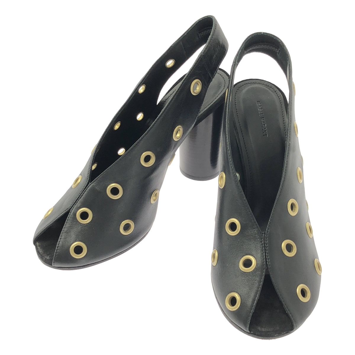 【美品】  ISABEL MARANT / イザベルマラン | EYELETS SHOES レザー スタッズ パンプス | 37 | ブラック | レディース