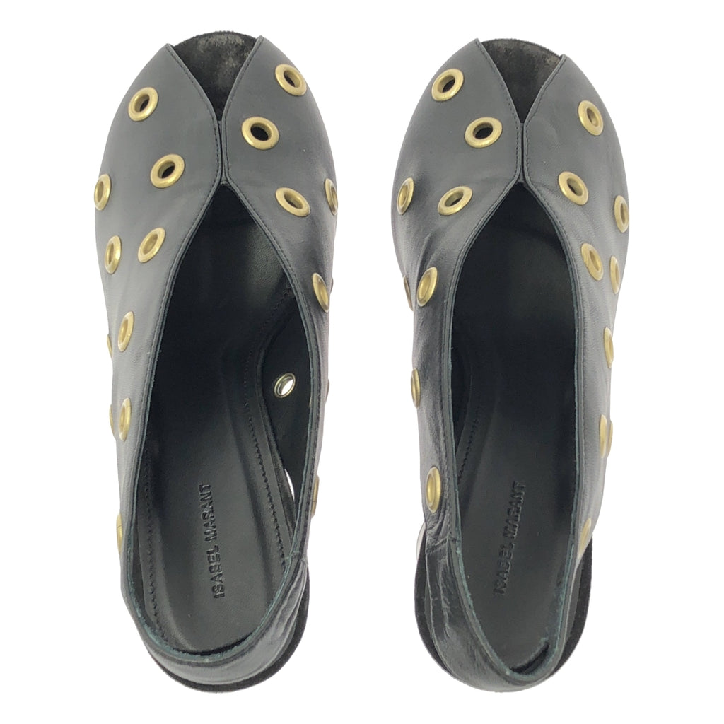 【成色極佳】ISABEL MARANT | 鉚釘皮革高跟鞋 | 37碼 | 黑色 | 女款