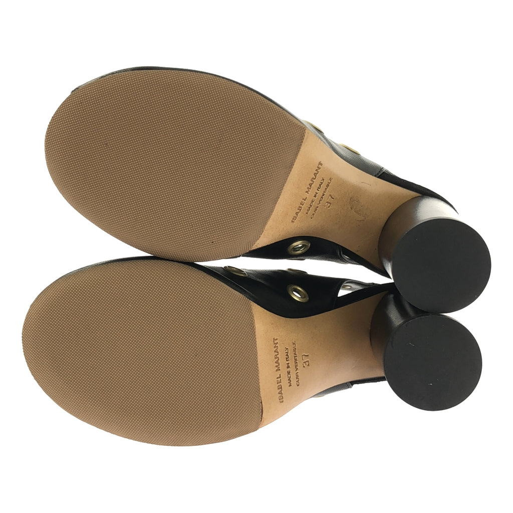 【成色極佳】ISABEL MARANT | 鉚釘皮革高跟鞋 | 37碼 | 黑色 | 女款