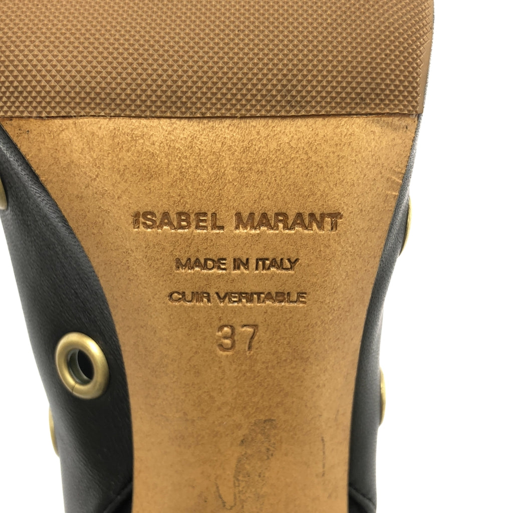 【成色極佳】ISABEL MARANT | 鉚釘皮革高跟鞋 | 37碼 | 黑色 | 女款