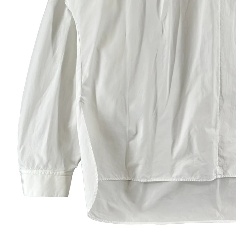 Drawer / ドゥロワー | コットン ギャザー スタンドカラー プルオーバーブラウス | 36 | レディース