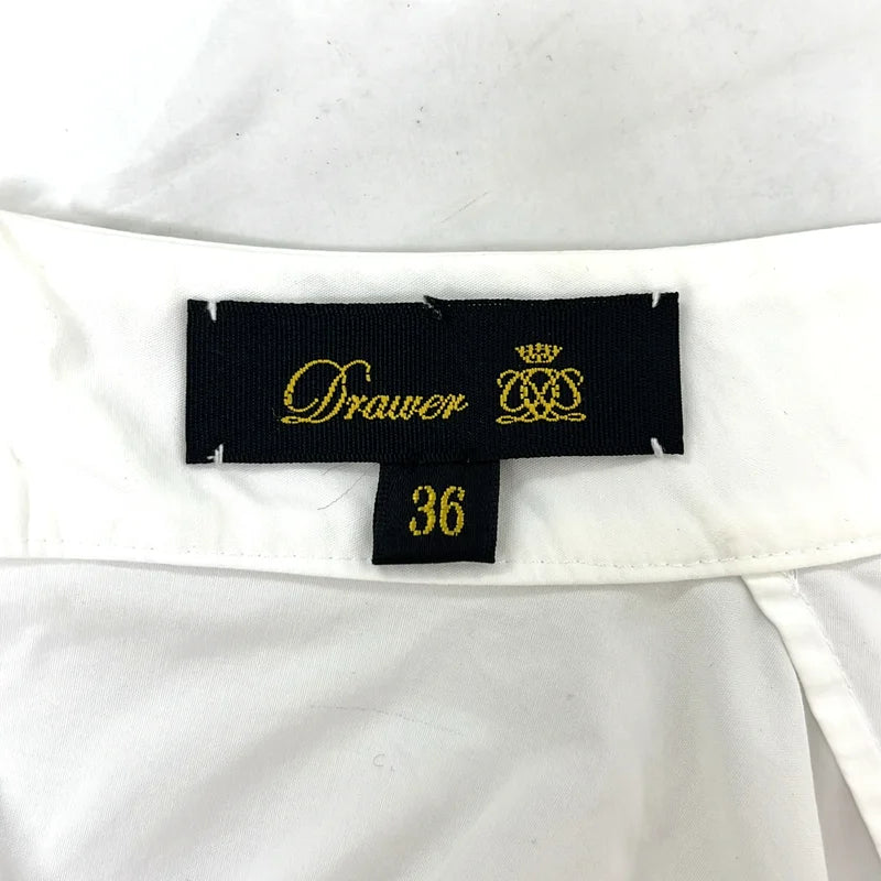 Drawer / ドゥロワー | コットン ギャザー スタンドカラー プルオーバーブラウス | 36 | レディース