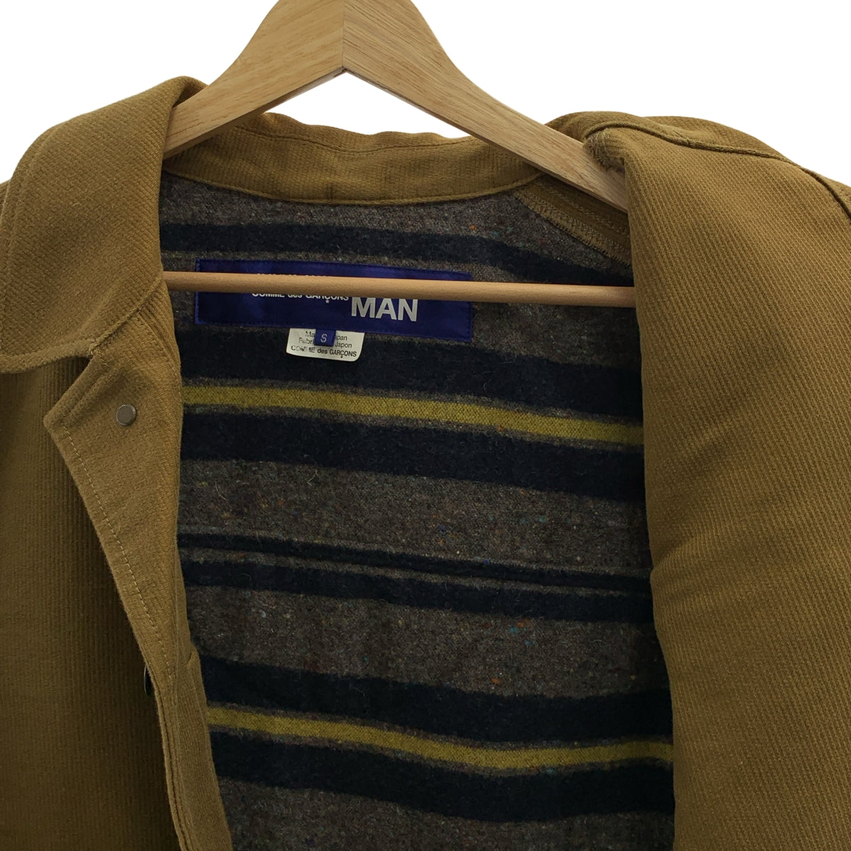 JUNYA WATANABE COMME des GARCONS MAN / ジュンヤワタナベコムデギャルソンマン | 2019AW | エルボーパッチ チェック切替 カバーオール ジャケット | S | メンズ