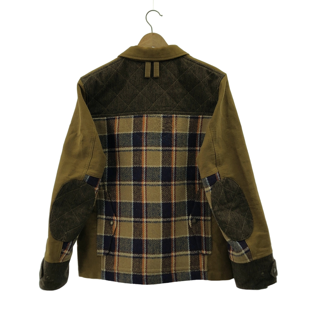 JUNYA WATANABE COMME des GARCONS MAN / ジュンヤワタナベコムデギャルソンマン | 2019AW | エルボーパッチ チェック切替 カバーオール ジャケット | S | メンズ