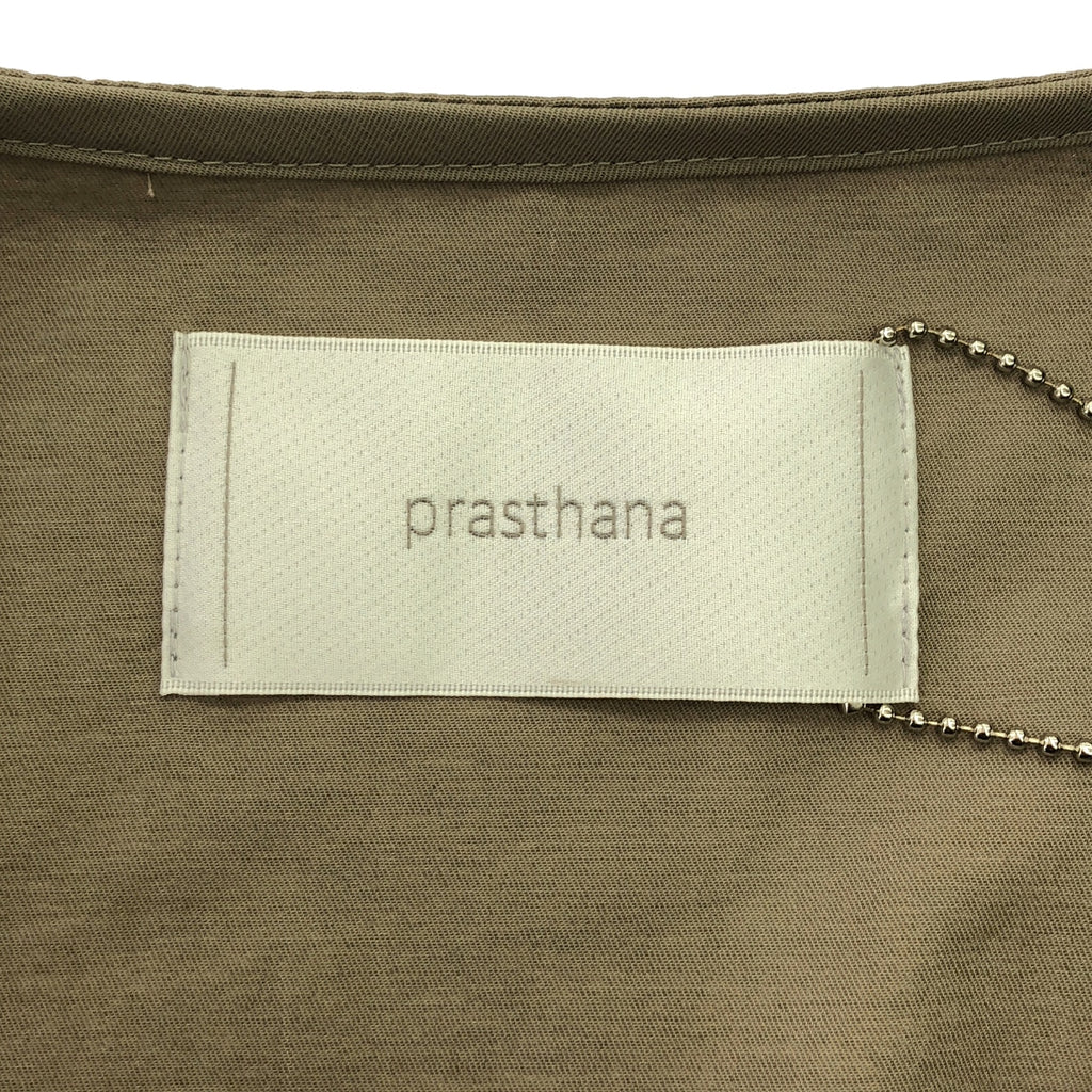 [新] prasthana / Prasthana | less shirt 短袖襯衫 | M |米色 |男士