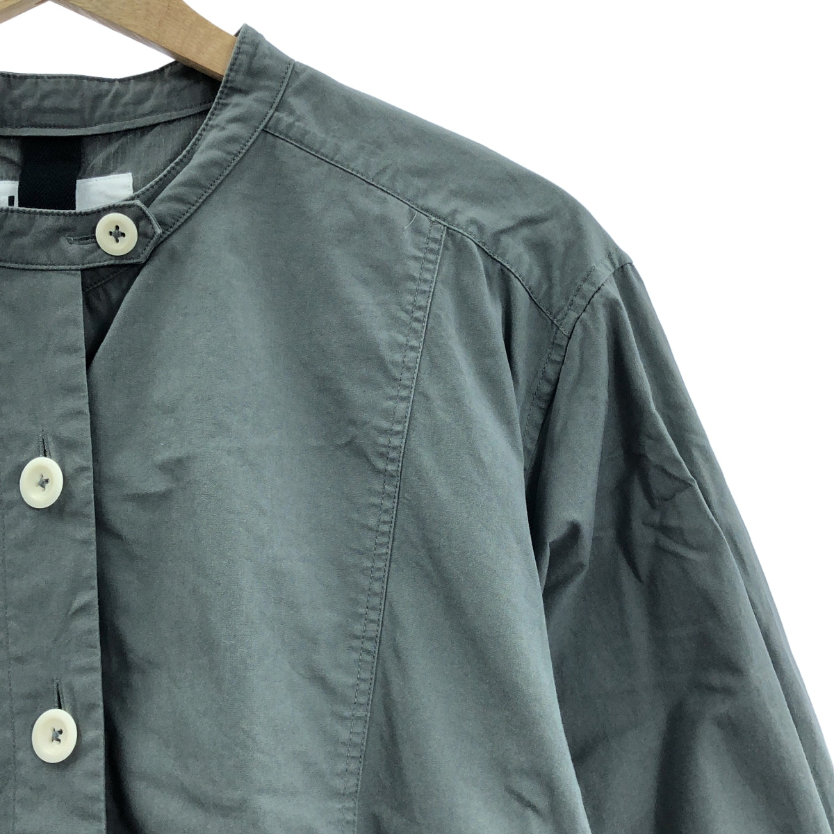 MHL. / 엠에이치엘 마가렛 하웰 | 2024SS | WASHED COTTON POPLIN OP 워시드 코튼 포플린 원피스 | 2 | 그레이 | 여성