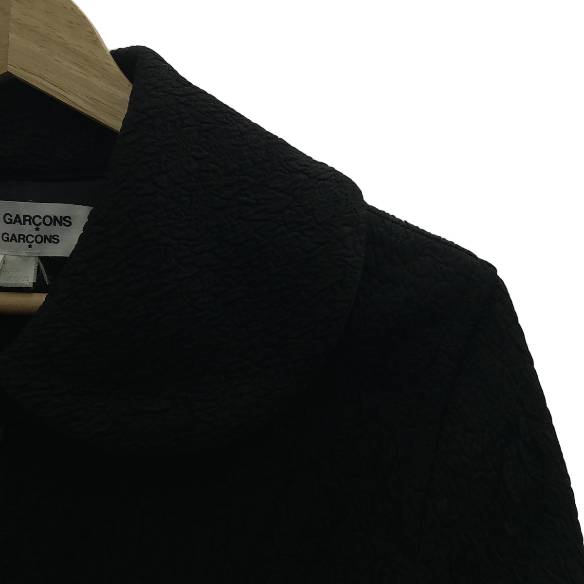 COMME des GARCONS COMME des GARCONS / コムコム | 2008AW / AD2008 | 丸襟 フローラル ジャガード コート 花柄 | SS | ブラック | レディース