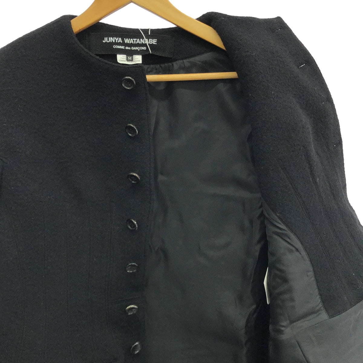 JUNYA WATANABE COMME des GARCONS / 渡邊淳也 | 2017秋冬 | 3D 喇叭無領麥爾登夾克 | M |黑色 |女性的