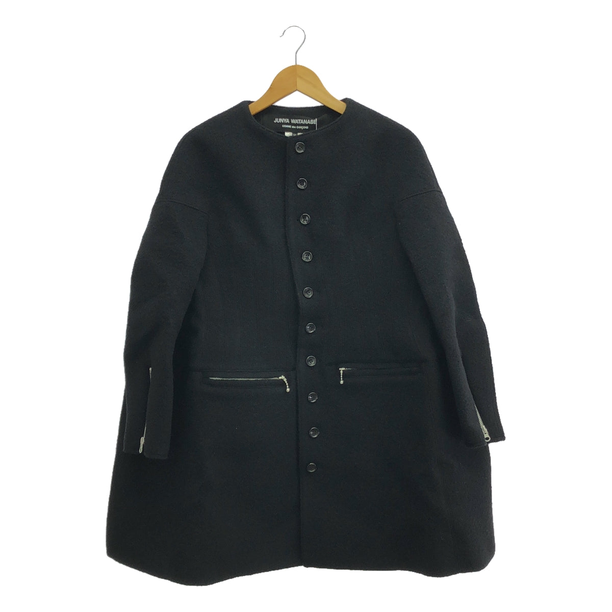 JUNYA WATANABE COMME des GARCONS / 渡邊淳也 | 2017秋冬 | 3D 喇叭無領麥爾登夾克 | M |黑色 |女性的