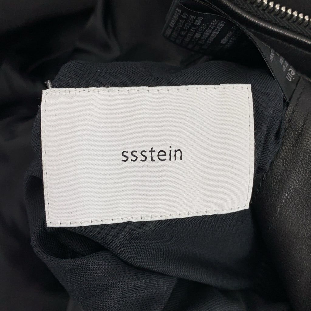 ssstein / 슈타인 | 2024AW | LEATHER ZIP SHORT JACKET 가죽 Zip 짧은 재킷 | M | 남성