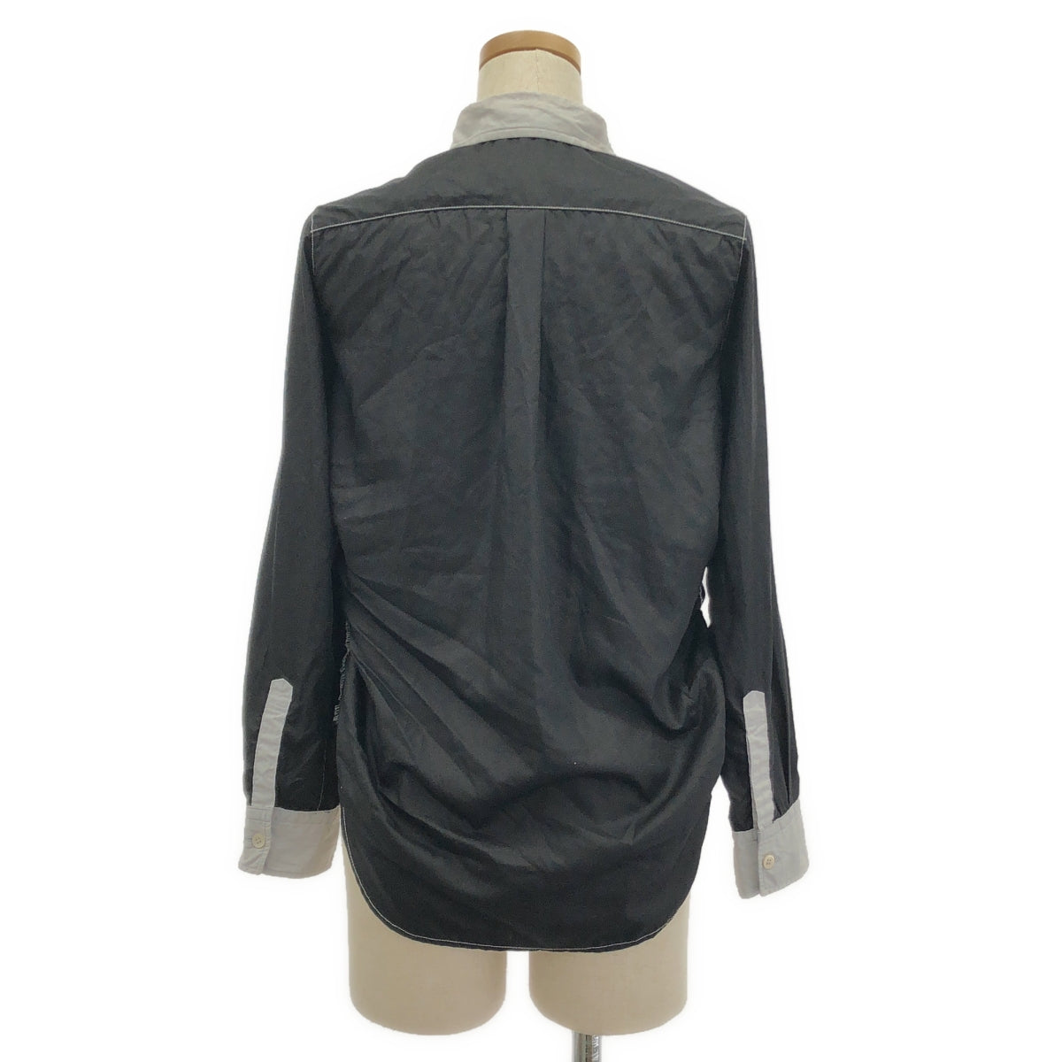 tricot COMME des GARÇONS | 2015春夏 | 聚酯成衣染色雙色不規則荷葉邊裝飾襯衫式上衣 | S碼 | 女款