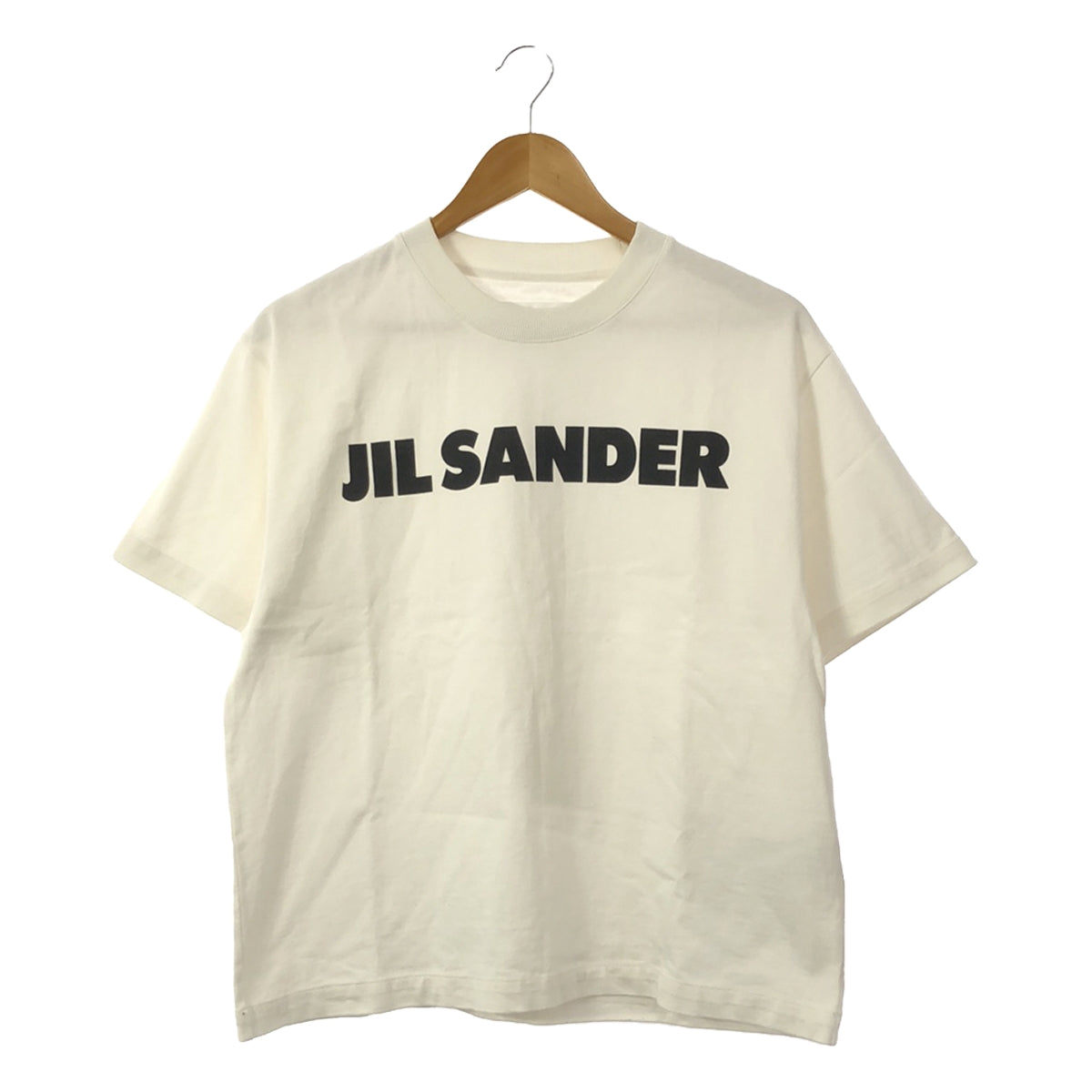 JIL SANDER / 질산더 | 2021 | 로고 코튼 크루넥 티셔츠 | S | 오프 화이트 | 여성