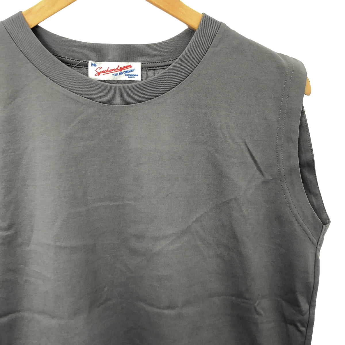 [Good Condition] Spick and Span | 2024SS | Fine Cotton Jersey Sleeveless Pullover | F | Gray