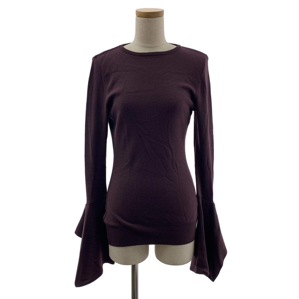 HARUNOBUMURA​​TA | 垂墜袖口光滑針織上衣 / 寬袖長針織毛衣 | 尺寸 36 | 女款