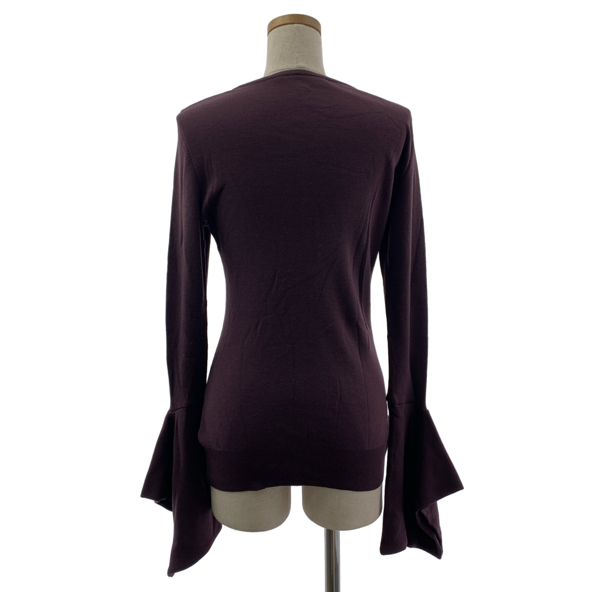 HARUNOBUMURA​​TA | 垂墜袖口光滑針織上衣 / 寬袖長針織毛衣 | 尺寸 36 | 女款