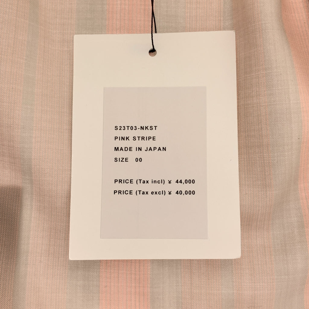 OVERCOAT / オーバーコート | ウール ストライプ オープンカラーシャツ | 00 |