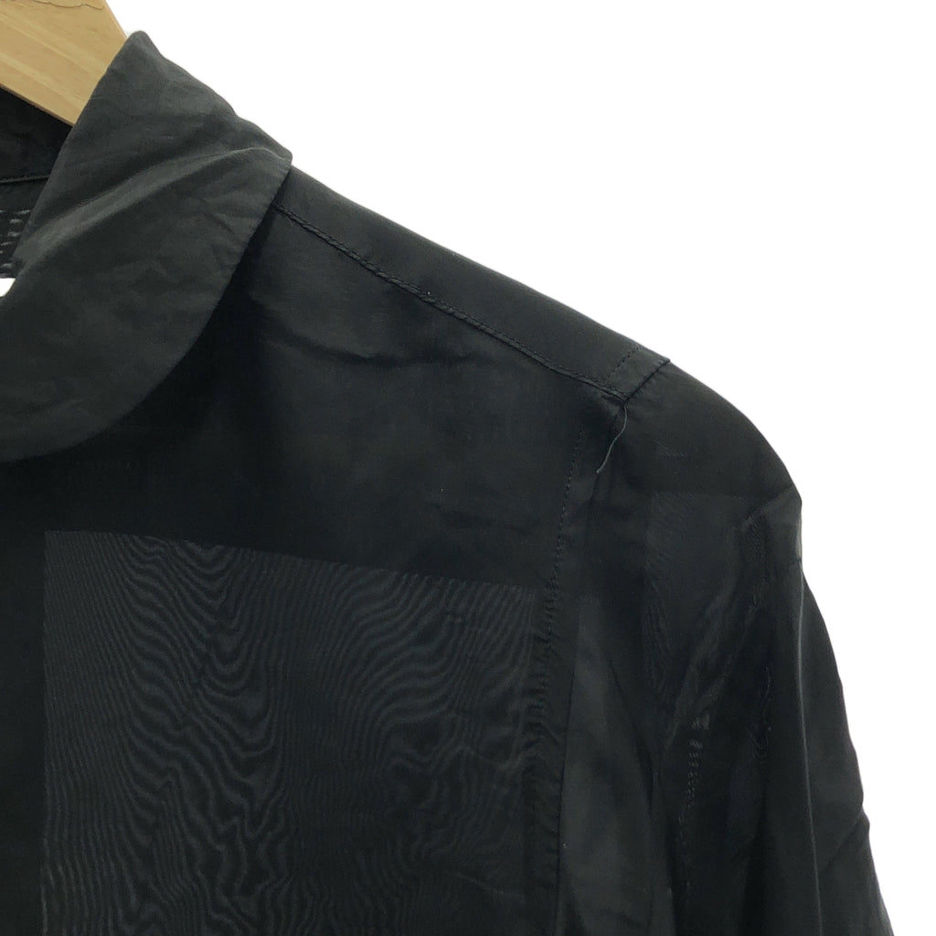 COMME des GARCONS / 컴데 갤슨 | 2014AW | 라운드 컬러 더블 슬리브 셔츠 | XS | 블랙 | 여성