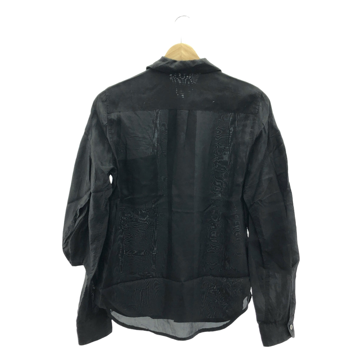 COMME des GARCONS / 컴데 갤슨 | 2014AW | 라운드 컬러 더블 슬리브 셔츠 | XS | 블랙 | 여성