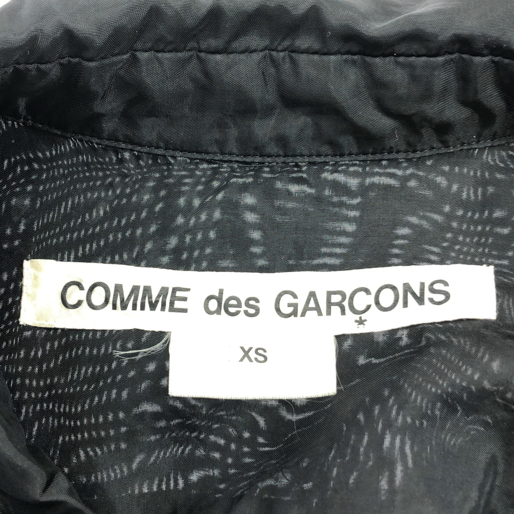 COMME des GARCONS / 컴데 갤슨 | 2014AW | 라운드 컬러 더블 슬리브 셔츠 | XS | 블랙 | 여성