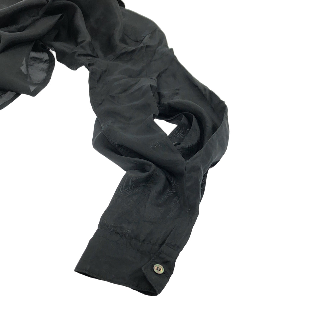 COMME des GARCONS / 컴데 갤슨 | 2014AW | 라운드 컬러 더블 슬리브 셔츠 | XS | 블랙 | 여성