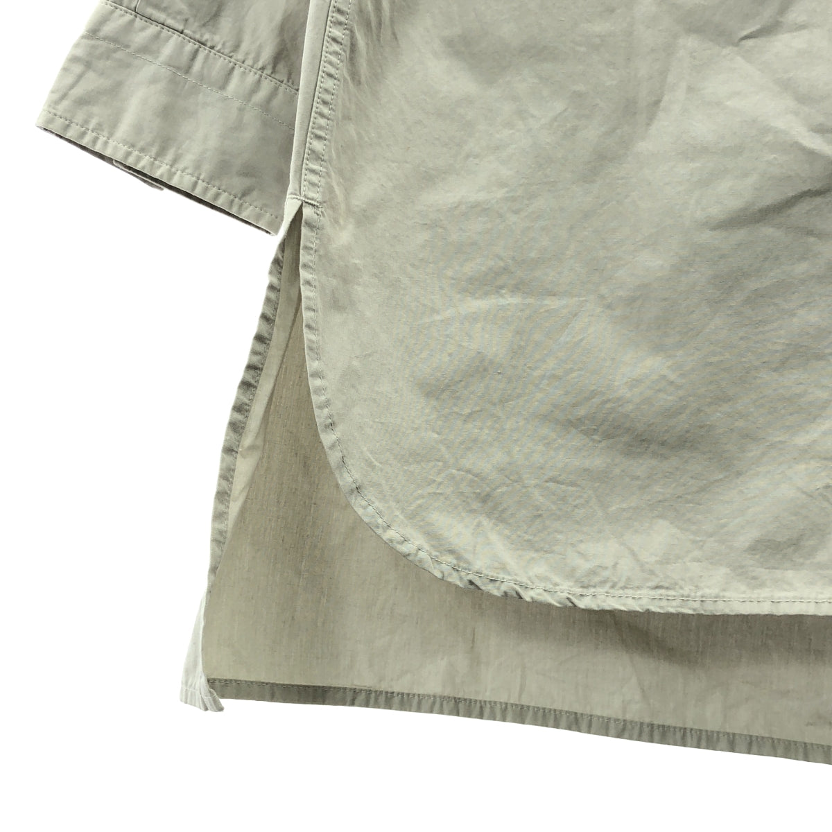 MHL. / エムエイチエルマーガレットハウエル | 2023SS | COMPACT COTTON POLIN バンドカラー ブラウス シャツ | 0 | グレー系 | レディース