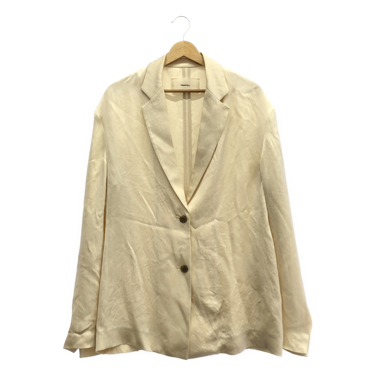 [狀況極佳] TODAYFUL | 2025SS | 緞面外套 | 尺寸 38 | 本色 | 女款