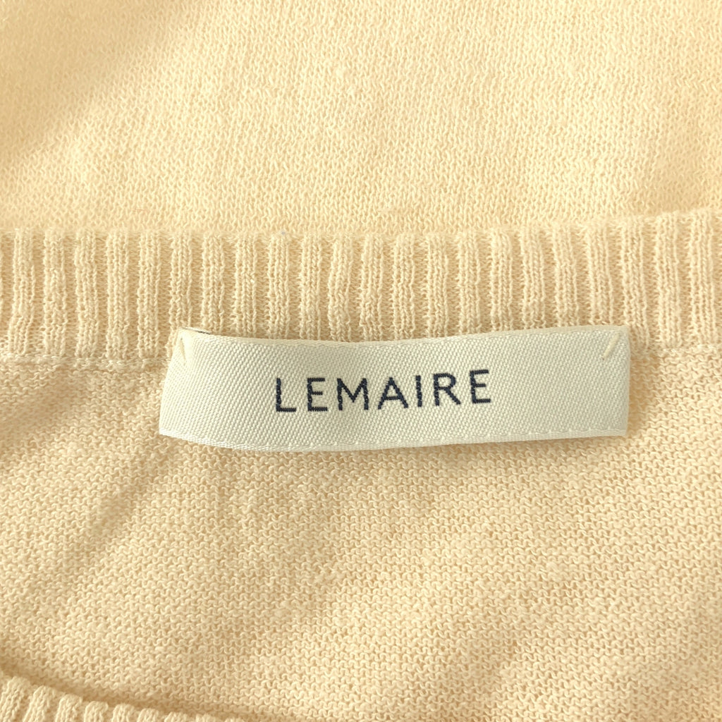 LEMAIRE / 開雲集團 | 2023SS | 寬鬆棉麻高領毛衣 | M | 象牙色 | 男士
