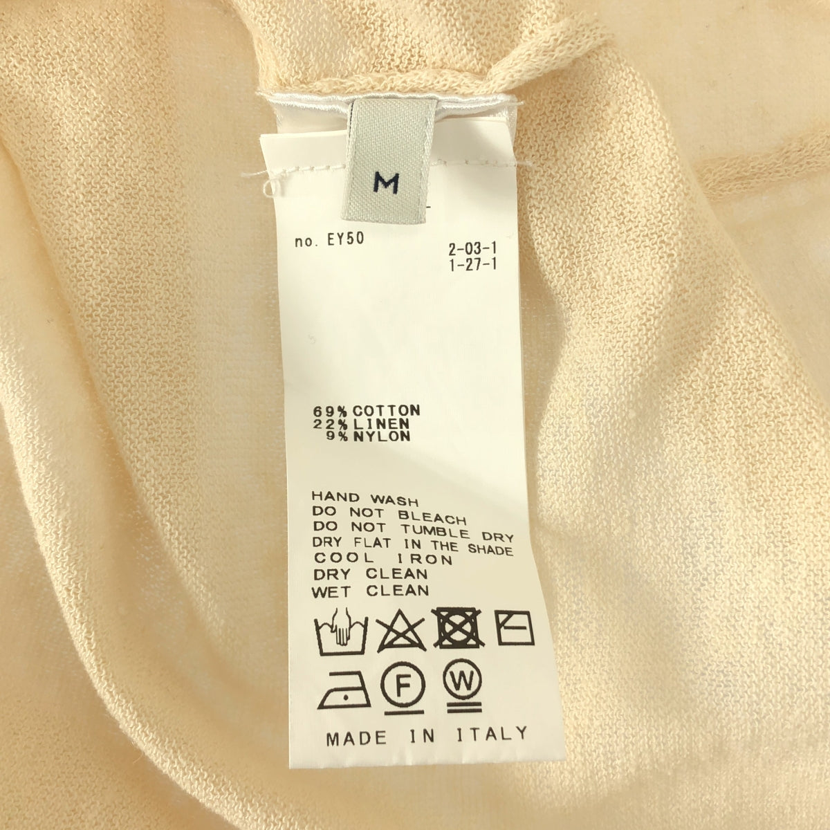 LEMAIRE / 開雲集團 | 2023SS | 寬鬆棉麻高領毛衣 | M | 象牙色 | 男士