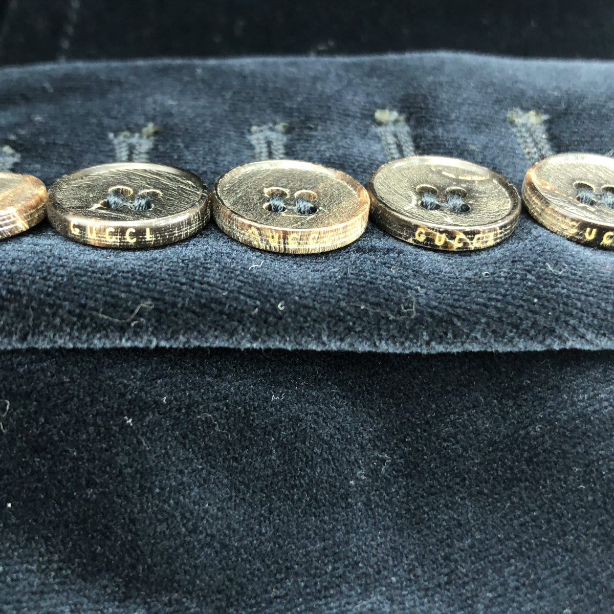 GUCCI / グッチ | ベロア ロゴボタン 2B シングルブレスト テーラード