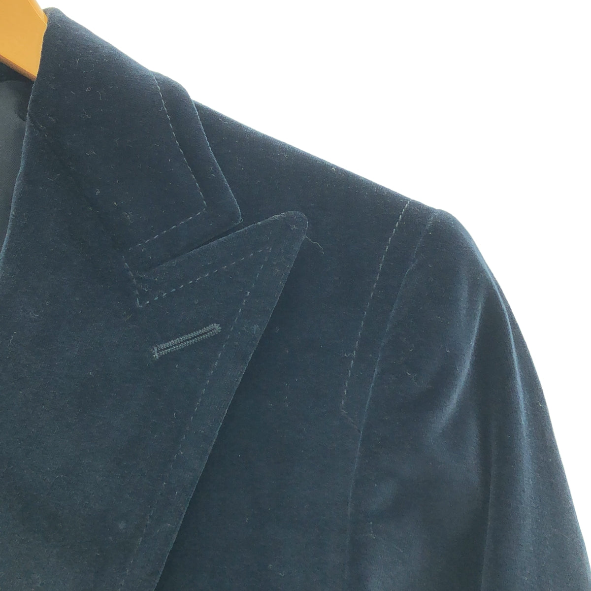 GUCCI / グッチ | ベロア ロゴボタン 2B シングルブレスト テーラード