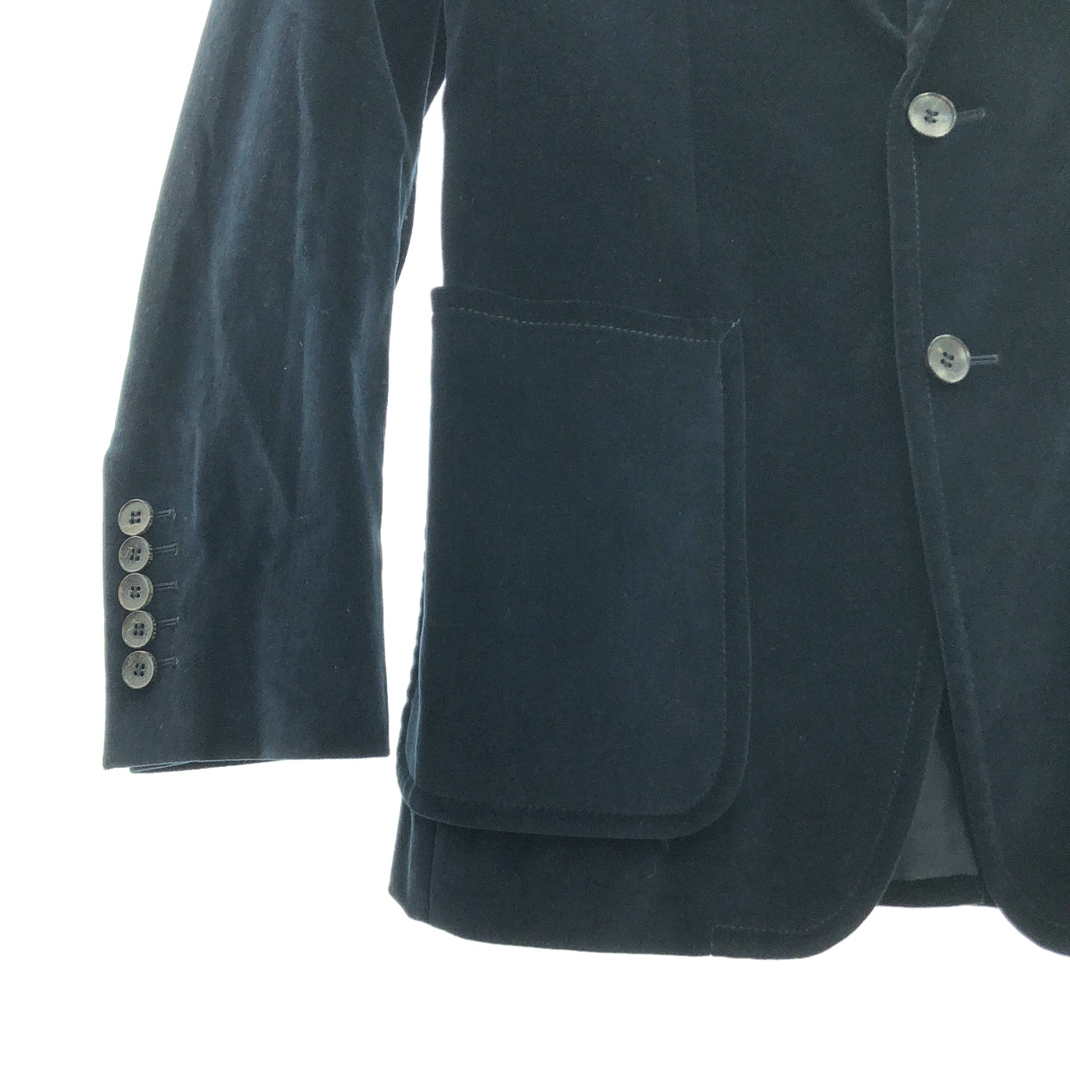 GUCCI / グッチ | ベロア ロゴボタン 2B シングルブレスト テーラード