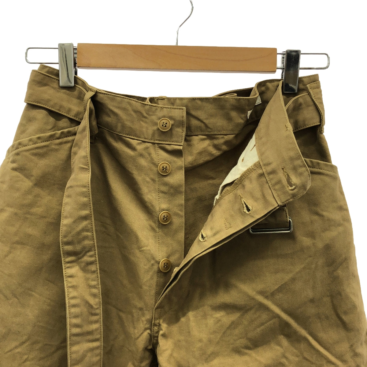 COMOLI | Cotton linen belted pants | 1 | Men's