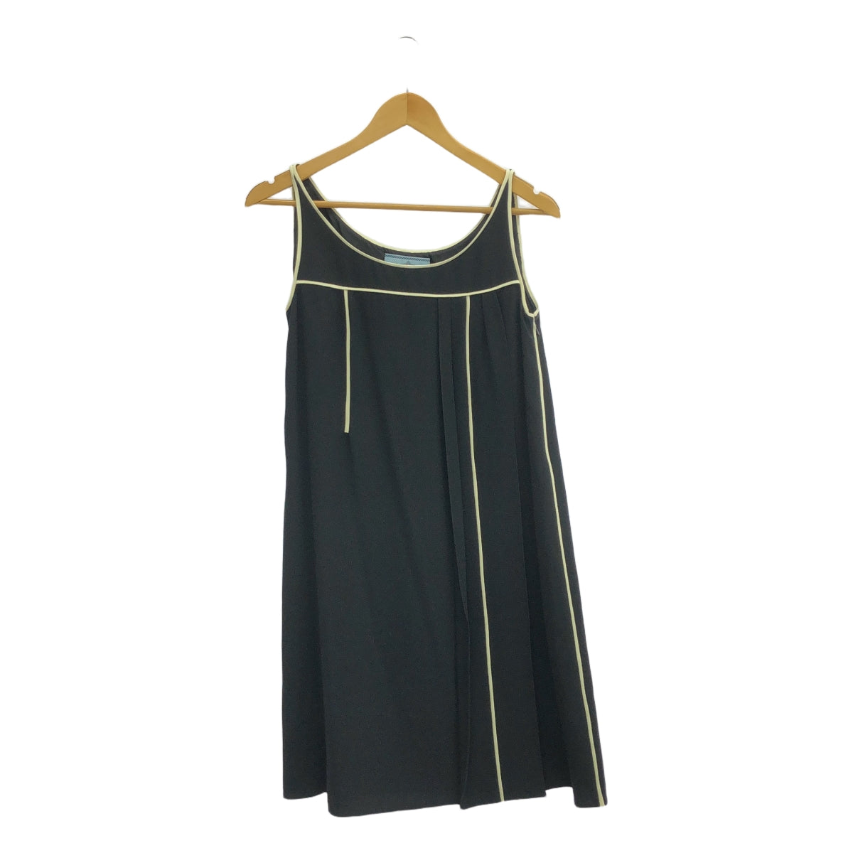 普拉達 |滾邊側拉鍊洋裝 | 38S |黑色 |女性的