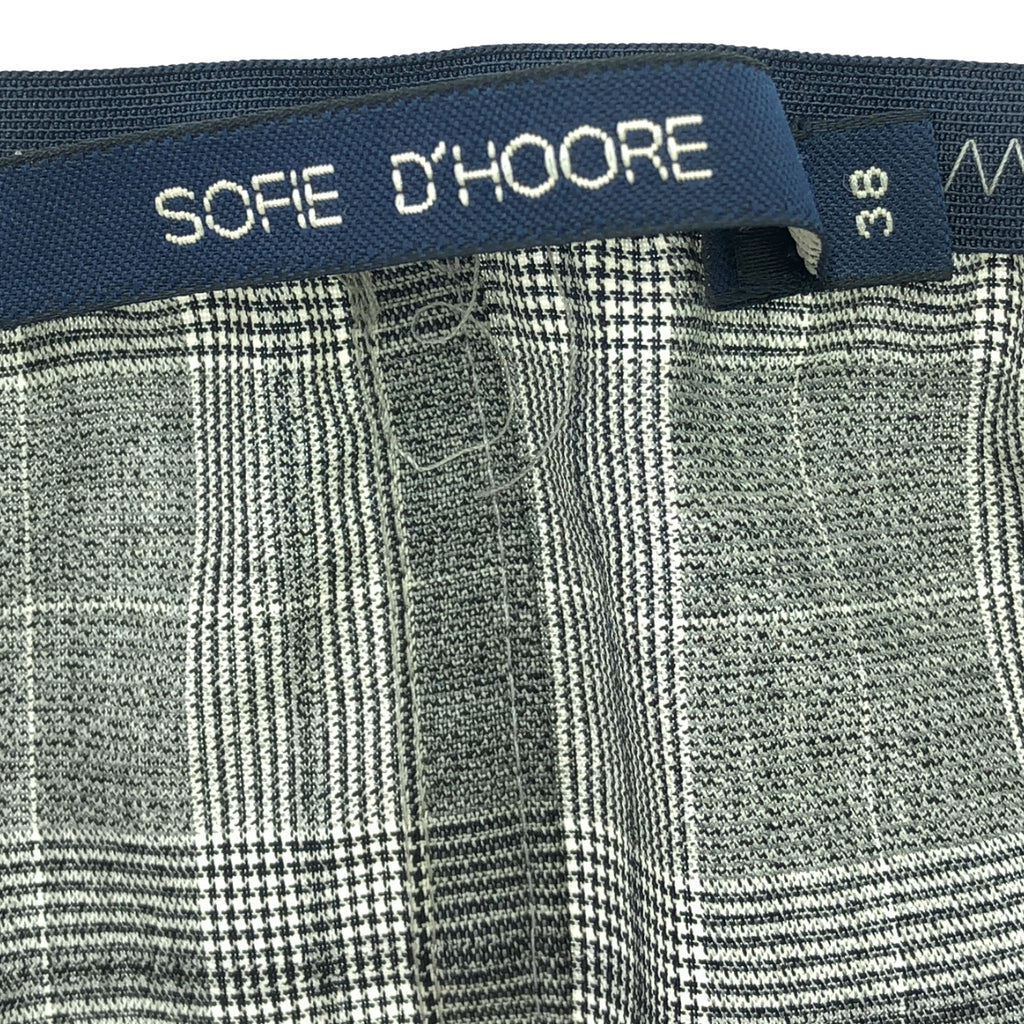 SOFIE D'HOORE / ソフィードール | チェック バックスリット ロングスカート | 38 | グレー | レディース