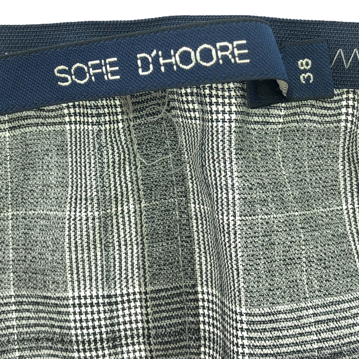 SOFIE D'HOORE / ソフィードール | チェック バックスリット ロングスカート | 38 | グレー | レディース