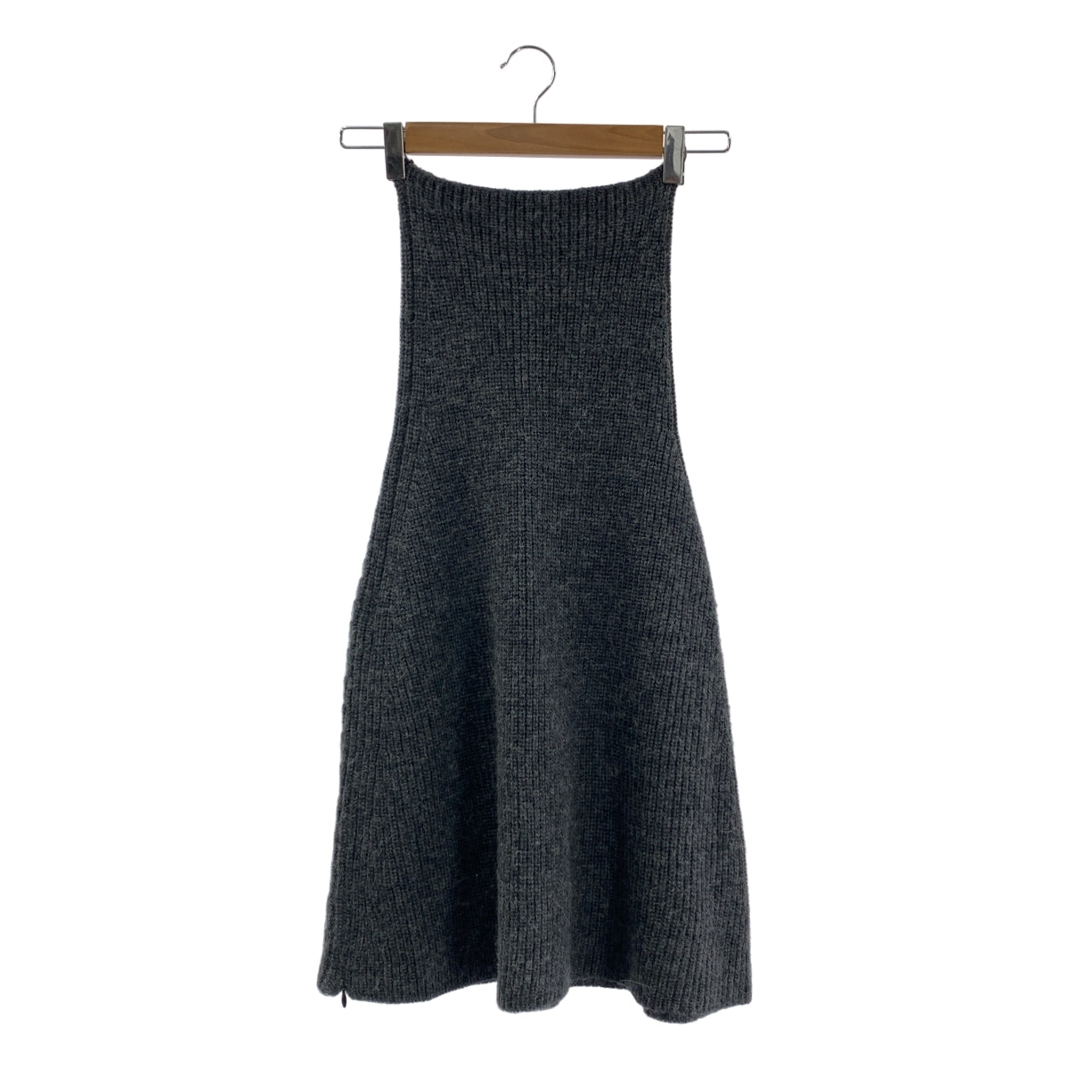 GOOD GRIEF / 굿 그리프 | 알파카 울 모헤야 사이드 지퍼 슬릿 니트 스커트 | F | 여성