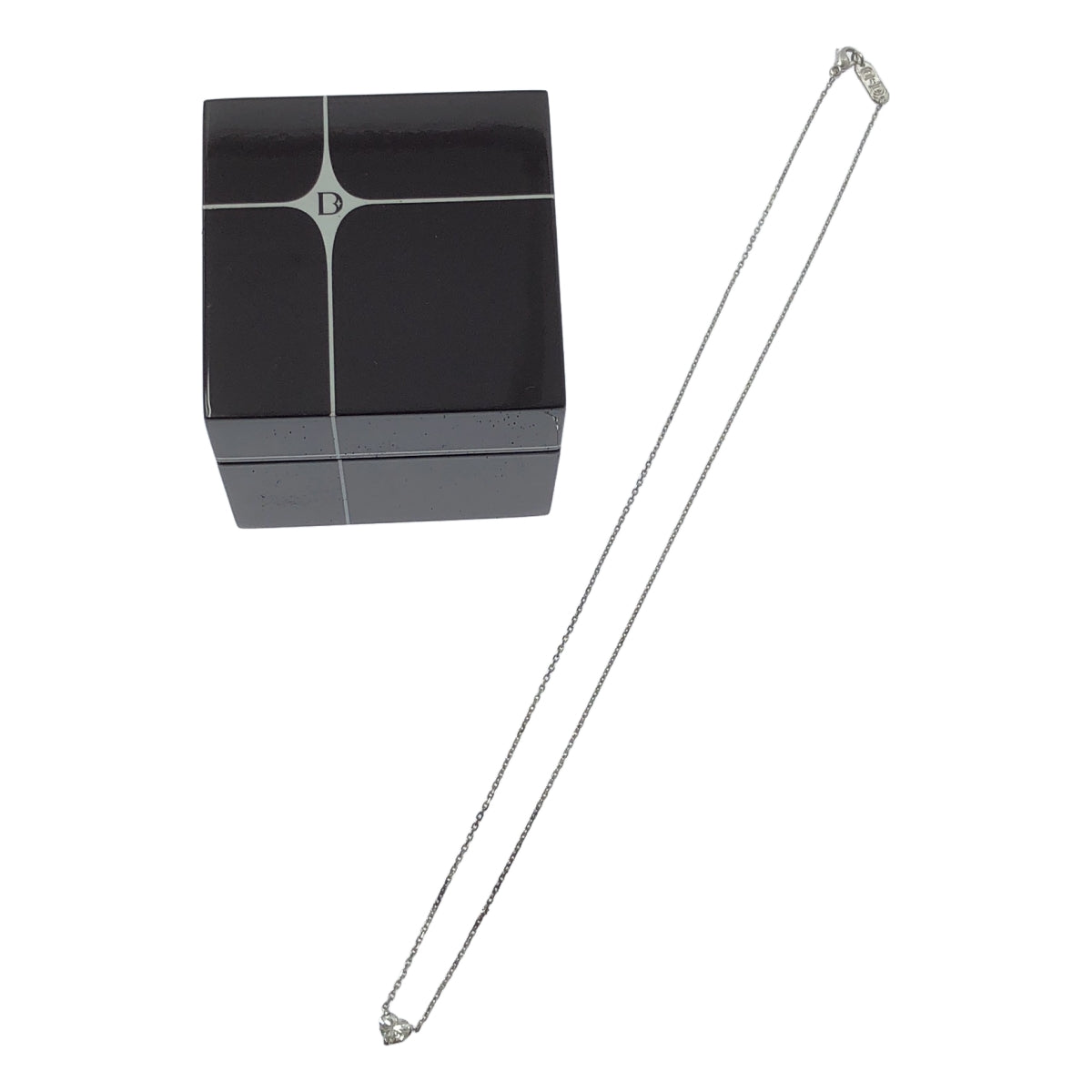 DE BEERS | 18K 白金 0.41 克拉心形鑽石項鍊 |